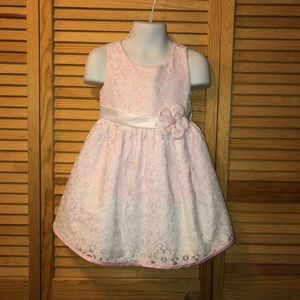 Pink & White Lace Dress